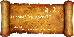 Muraközy Kornél névjegykártya