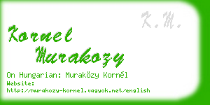 kornel murakozy business card