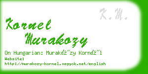 kornel murakozy business card